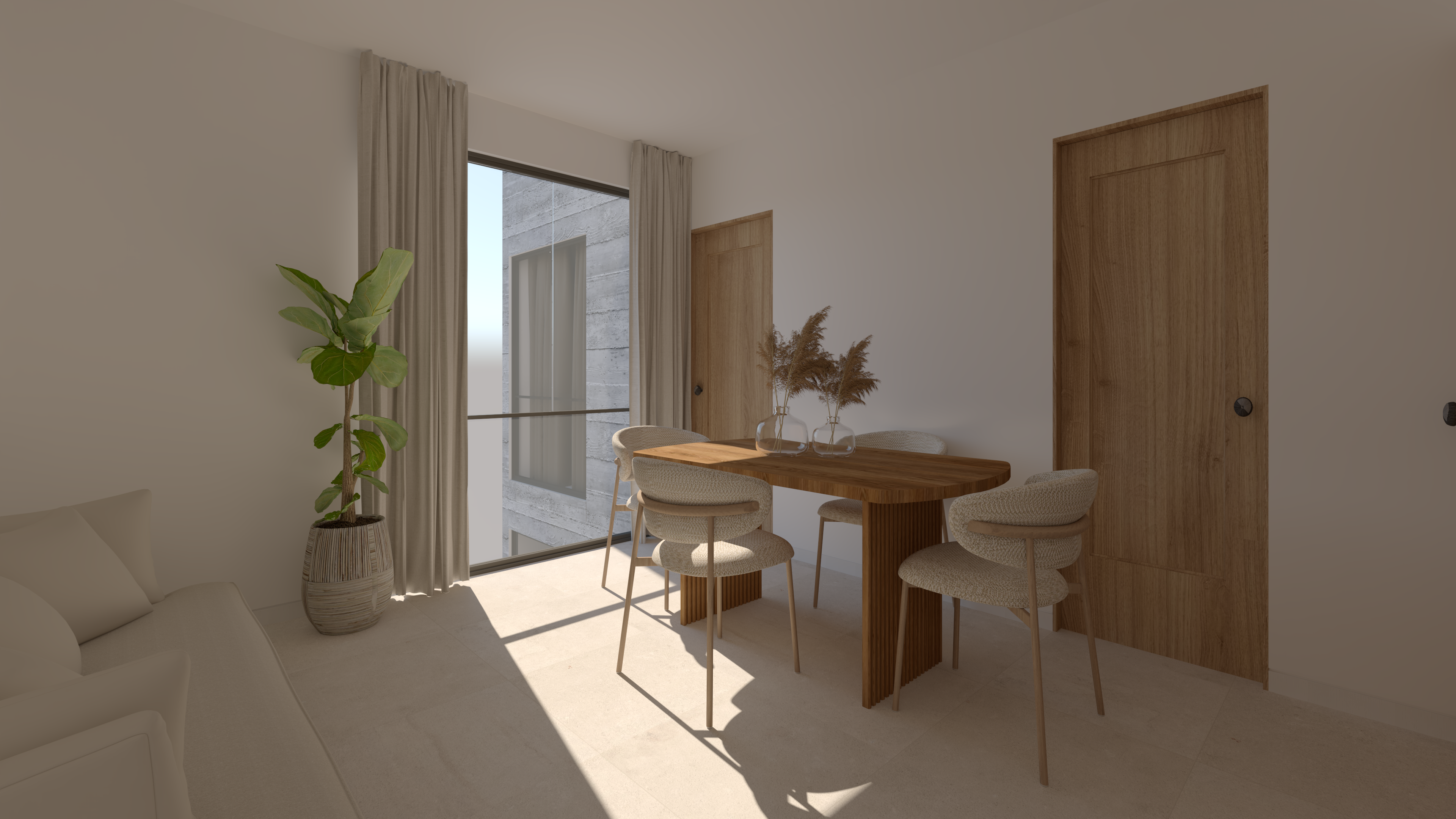 Sala comedor con mesa
